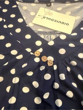 Gray Polka Dot Women's Skirt - White Dot Print